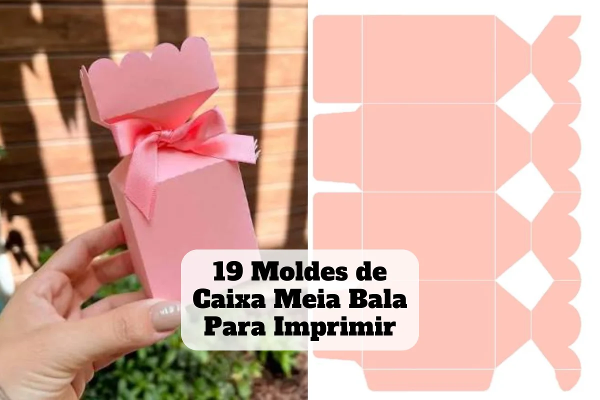 molde caixa meia bala rosa