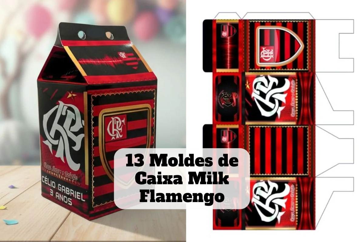 molde caixa milk flamengo
