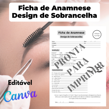 Ficha De Anamnese Design De Sobrancelha Beleza Lucrativa